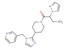3-[(2-{1-[2-(1H-pyrazol-1-yl)butanoyl]piperidin-4-yl}-1H-imidazol-1-yl)methyl]pyridine