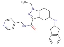 5-(2,3-dihydro-1H-inden-2-ylamino)-1-ethyl-N-(4-pyridinylmethyl)-4,5,6,7-tetrahydro-1H-indazole-3-carboxamide