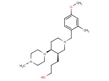 3-[(3R*,4S*)-1-(4-methoxy-2-methylbenzyl)-4-(4-methylpiperazin-1-yl)piperidin-3-yl]propan-1-ol