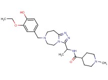 N-{1-[7-(3-ethoxy-4-hydroxybenzyl)-6,7,8,9-tetrahydro-5H-[1,2,4]triazolo[4,3-d][1,4]diazepin-3-yl]ethyl}-1-methyl-4-piperidinecarboxamide