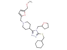 4-[5-[(cyclohexylmethyl)thio]-4-(tetrahydro-2-furanylmethyl)-4H-1,2,4-triazol-3-yl]-1-{[5-(methoxymethyl)-2-furyl]methyl}piperidine