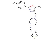 1-{[5-methyl-2-(4-methylphenyl)-1,3-oxazol-4-yl]methyl}-4-(3-thienylmethyl)piperazine
