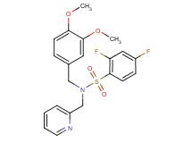 N-(3,4-dimethoxybenzyl)-2,4-difluoro-N-(2-pyridinylmethyl)benzenesulfonamide