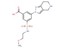 3-{[(2-methoxyethyl)amino]sulfonyl}-5-(4,5,6,7-tetrahydro-2H-pyrazolo[4,3-c]pyridin-2-yl)benzoic acid