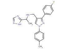 N-{[3-(4-fluorophenyl)-1-(4-methylphenyl)-1H-pyrazol-4-yl]methyl}-1-(1H-1,2,4-triazol-5-yl)ethanamine