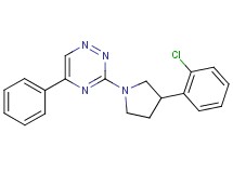 3-[3-(2-chlorophenyl)-1-pyrrolidinyl]-5-phenyl-1,2,4-triazine