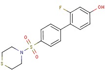 2-fluoro-4'-(thiomorpholin-4-ylsulfonyl)biphenyl-4-ol