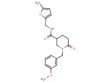 1-(3-methoxybenzyl)-N-[(5-methyl-2-furyl)methyl]-6-oxo-3-piperidinecarboxamide