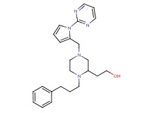 2-(1-(3-phenylpropyl)-4-{[1-(2-pyrimidinyl)-1H-pyrrol-2-yl]methyl}-2-piperazinyl)ethanol