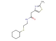 N-[2-(cyclohexylthio)ethyl]-2-(2-methyl-1,3-thiazol-4-yl)acetamide