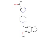 1-(1-{1-[(6-methoxy-2,3-dihydro-1H-inden-5-yl)methyl]-4-piperidinyl}-1H-1,2,3-triazol-4-yl)ethanol trifluoroacetate (salt)