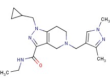 1-(cyclopropylmethyl)-5-[(1,3-dimethyl-1H-pyrazol-4-yl)methyl]-N-ethyl-4,5,6,7-tetrahydro-1H-pyrazolo[4,3-c]pyridine-3-carboxamide