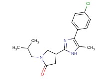 4-[4-(4-chlorophenyl)-5-methyl-1H-imidazol-2-yl]-1-isobutyl-2-pyrrolidinone