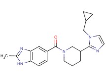 5-({3-[1-(cyclopropylmethyl)-1H-imidazol-2-yl]-1-piperidinyl}carbonyl)-2-methyl-1H-benzimidazole