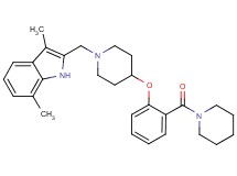 3,7-dimethyl-2-({4-[2-(1-piperidinylcarbonyl)phenoxy]-1-piperidinyl}methyl)-1H-indole