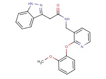 2-(1H-indazol-3-yl)-N-{[2-(2-methoxyphenoxy)-3-pyridinyl]methyl}acetamide