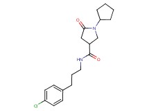 N-[3-(4-chlorophenyl)propyl]-1-cyclopentyl-5-oxo-3-pyrrolidinecarboxamide