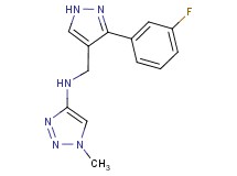 N-{[3-(3-fluorophenyl)-1H-pyrazol-4-yl]methyl}-1-methyl-1H-1,2,3-triazol-4-amine