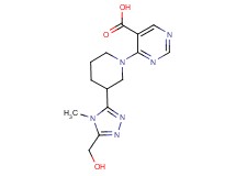 4-{3-[5-(hydroxymethyl)-4-methyl-4H-1,2,4-triazol-3-yl]piperidin-1-yl}pyrimidine-5-carboxylic acid