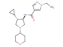 N-[rel-(3R,4S)-4-cyclopropyl-1-(tetrahydro-2H-pyran-4-yl)-3-pyrrolidinyl]-1-ethyl-1H-pyrazole-4-carboxamide hydrochloride