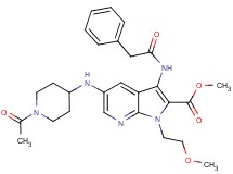 methyl 5-[(1-acetyl-4-piperidinyl)amino]-1-(2-methoxyethyl)-3-[(phenylacetyl)amino]-1H-pyrrolo[2,3-b]pyridine-2-carboxylate