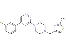 5-(3-fluorophenyl)-3-{4-[(2-methyl-1,3-thiazol-4-yl)methyl]-1-piperazinyl}-1,2,4-triazine