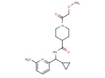 N-[cyclopropyl(6-methyl-2-pyridinyl)methyl]-1-(methoxyacetyl)-4-piperidinecarboxamide