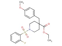 ethyl 1-[(2-fluorophenyl)sulfonyl]-4-(4-methoxybenzyl)-4-piperidinecarboxylate