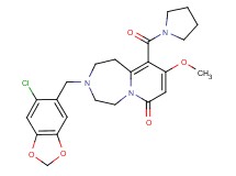 3-[(6-chloro-1,3-benzodioxol-5-yl)methyl]-9-methoxy-10-(1-pyrrolidinylcarbonyl)-2,3,4,5-tetrahydropyrido[1,2-d][1,4]diazepin-7(1H)-one