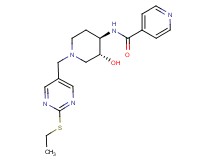 N-((3R*,4R*)-1-{[2-(ethylthio)pyrimidin-5-yl]methyl}-3-hydroxypiperidin-4-yl)isonicotinamide