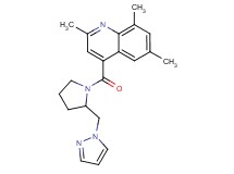 2,6,8-trimethyl-4-{[2-(1H-pyrazol-1-ylmethyl)-1-pyrrolidinyl]carbonyl}quinoline