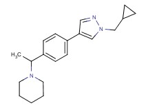 1-(1-{4-[1-(cyclopropylmethyl)-1H-pyrazol-4-yl]phenyl}ethyl)piperidine