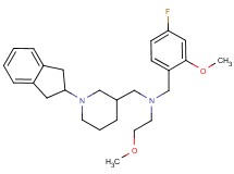 N-{[1-(2,3-dihydro-1H-inden-2-yl)-3-piperidinyl]methyl}-N-(4-fluoro-2-methoxybenzyl)-2-methoxyethanamine