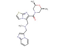 1-(6-{[(2R*,6S*)-2,6-dimethyl-4-morpholinyl]carbonyl}imidazo[2,1-b][1,3]thiazol-5-yl)-N-(imidazo[1,2-a]pyridin-3-ylmethyl)-N-methylmethanamine