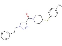 4-[(4-methylphenyl)thio]-1-{[1-(2-phenylethyl)-1H-1,2,3-triazol-4-yl]carbonyl}piperidine