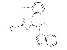 1-{1-[3-cyclopropyl-1-(3-methylpyridin-2-yl)-1H-1,2,4-triazol-5-yl]ethyl}-1H-benzimidazole
