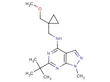 6-tert-butyl-N-{[1-(methoxymethyl)cyclopropyl]methyl}-1-methyl-1H-pyrazolo[3,4-d]pyrimidin-4-amine