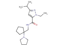 1-ethyl-3-isopropyl-N-{[1-(1-pyrrolidinyl)cyclopentyl]methyl}-1H-pyrazole-5-carboxamide