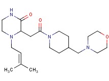 4-(3-methyl-2-buten-1-yl)-3-{2-[4-(4-morpholinylmethyl)-1-piperidinyl]-2-oxoethyl}-2-piperazinone