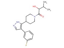1-{4-[4-(3-fluorophenyl)-1H-pyrazol-5-yl]piperidin-1-yl}-3-methyl-1-oxobutan-2-ol