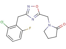 1-{[3-(2-chloro-6-fluorobenzyl)-1,2,4-oxadiazol-5-yl]methyl}-2-pyrrolidinone