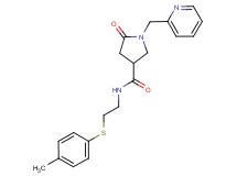 N-{2-[(4-methylphenyl)thio]ethyl}-5-oxo-1-(2-pyridinylmethyl)-3-pyrrolidinecarboxamide