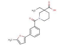 3-ethyl-1-[3-(5-methyl-2-furyl)benzoyl]piperidine-3-carboxylic acid