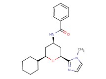 N-[(2R*,4R*,6S*)-2-cyclohexyl-6-(1-methyl-1H-imidazol-2-yl)tetrahydro-2H-pyran-4-yl]benzamide