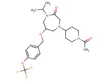 4-(1-acetyl-4-piperidinyl)-1-isopropyl-6-{[4-(trifluoromethoxy)benzyl]oxy}-1,4-diazepan-2-one