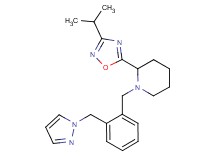 2-(3-isopropyl-1,2,4-oxadiazol-5-yl)-1-[2-(1H-pyrazol-1-ylmethyl)benzyl]piperidine