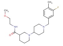 1'-(3-fluoro-4-methylbenzyl)-N-(2-methoxyethyl)-1,4'-bipiperidine-3-carboxamide