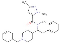 N-{1-[1-(3-cyclohexen-1-ylmethyl)-4-piperidinyl]-2-phenylethyl}-N,1,3-trimethyl-1H-pyrazole-5-carboxamide