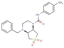(4aS*,7aR*)-4-benzyl-N-(4-methylphenyl)hexahydrothieno[3,4-b]pyrazine-1(2H)-carboxamide 6,6-dioxide