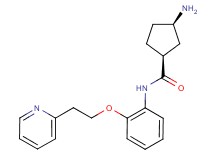 (1S*,3R*)-3-amino-N-{2-[2-(2-pyridinyl)ethoxy]phenyl}cyclopentanecarboxamide